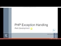 Exceptions PHP Try Catch