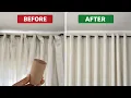 Boring Curtains Look Beautiful in 5 Minutes How to Upgrade Curtains With Toilet Paper Rolls