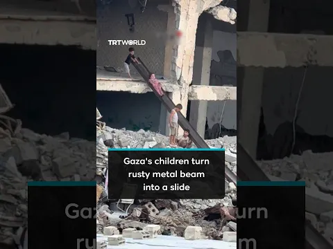 Gaza's children play in the rubble