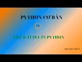 LIST VA TUPLE TRONG PYTHON