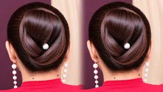🎀 Beautiful Low Bun Hairstyle With Clip! Perfect Self Juda For Saree & Lehenga 🌸