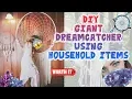 DIY GIANT Dreamcatcher Using Household Items Bedroom Ideas EASY