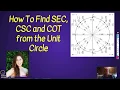 Trigonometry How to Find SEC CSC and COT Using The Unit Circle