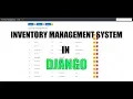 Django Inventory Management System from Scratch - Part 1