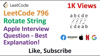 LeetCode 796 Rotate String FAANG Interview Question