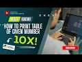Python Multiplication Table in 2 Minutes