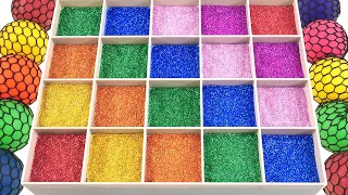 Satisfying ASMR Video l Mesmerizing Slime Blend INTO Making Glossy Slime Cube & Crisp Slice Sounds