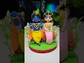 Lagu Radha Krishna ji idol making with super clay 🦚 Radha krishna 🙏🏻 Jai shree Krishna #shorts #short