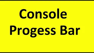 Console Progress bar with Java Java tutorials by Tecq Mate