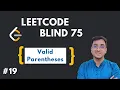 Valid Parentheses - Leetcode 20 Blind 75 Java