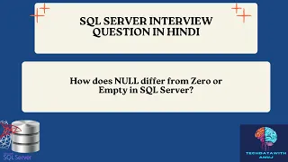 How does NULL differ from Zero or Empty in SQL Server Difference with Examples SQL Tutorial