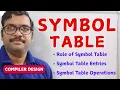 Symbol Table in Compiler Design Role of Symbol Table Entries and Operations Compiler Design