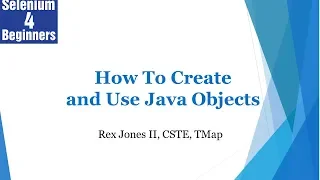 How To Create and Use Java Objects 34
