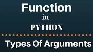 types of argument in a python function