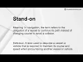 Stand-on Meaning
