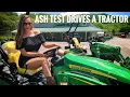 Ash s FIRST TIME driving a tractor