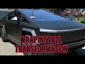 Full Matte Black Tesla Truck Wrap 3M 2080 Vinyl Transformation Start to Finish
