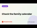 How to check the family calendar Pearspark in 60 seconds
