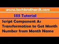 Script Component As Transformation to Get Month Number from Month Name - SSIS Tutorial