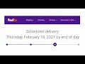 Fedex scheduled delivery date