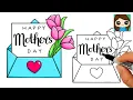 How to Draw a Happy Mother s Day Letter and Envelope