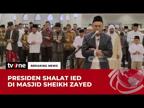 Presiden Jokowi dan Keluarga Shalat Ied di Masjid Sheikh Zayed Solo