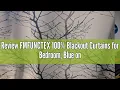 Review FMFUNCTEX 100 Blackout Curtains for Bedroom Blue on White Curtains 84 Inches Long for Livin