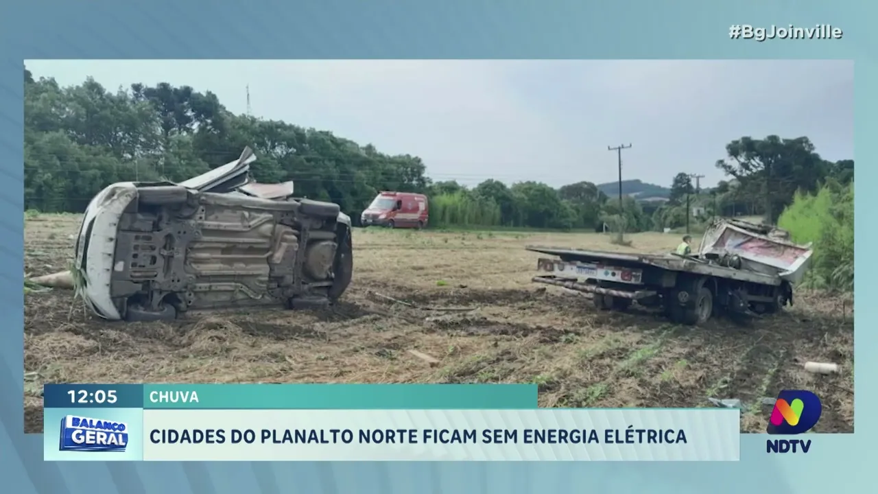Chuva: cidades do Planalto Norte ficam sem energia elétrica