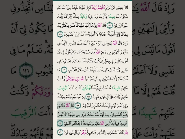 ⁣قالَ اللَّهُ هذا يَوْمُ يَنْفَعُ الصَّادِقِينَ صِدْقُهُمْ