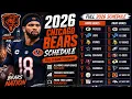 2026-27 Chicago Bears Games Full Schedule Breakdown Dates Times Opponents