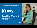 jQuery scroll to top with animate