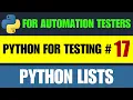 Python for Testers Python Lists