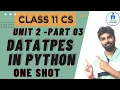 Class 11 CS Unit 2 Data Types in Python Computational Thinking Data Handling chapter 5 Ncert