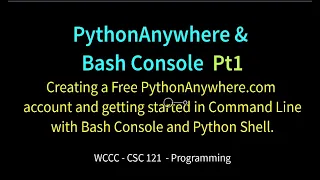 PythonAnywhere Bash Console pt1