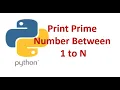 Print Prime Number in Given Range Python Print Prime Number in Given Interval For Loop in Python