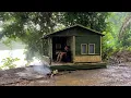 Download Lagu Camping hujan deras || Membangun shelter bambu sederhana di pinggir sungai