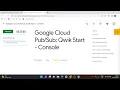 Google Cloud PubSub Qwik Start Console Qwiklabs