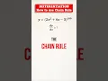 Understand Chain Rule in 39 97 Seconds