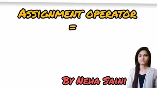 PHP Assignment Operators By neha saini