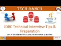 JDBC API Technical Interview Tips Preparation JDBC API TechRanch
