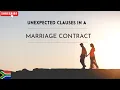 D176 UNEXPECTED CLAUSES IN A MARRIAGE CONTRACT SOUTH AFRICA