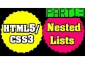 HTML5 and CSS3 Tutorials for Newbie Part 13 - HTML5 Nested Lists