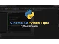 Cinema 4D Python Python Generator