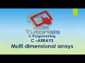Arrays in C Multi dimensional array C programming tutorial for beginner Part 32