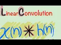 Linear convolution by using the formula table method to find the output of LTI system using L C