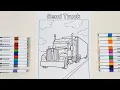 Semi Truck Coloring Pages DIY Art