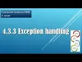 4 3 3 Exception Handling computer science 9608
