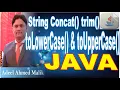 concatenation trim toLowerCase toUpperCase in string in java in urdu hindi