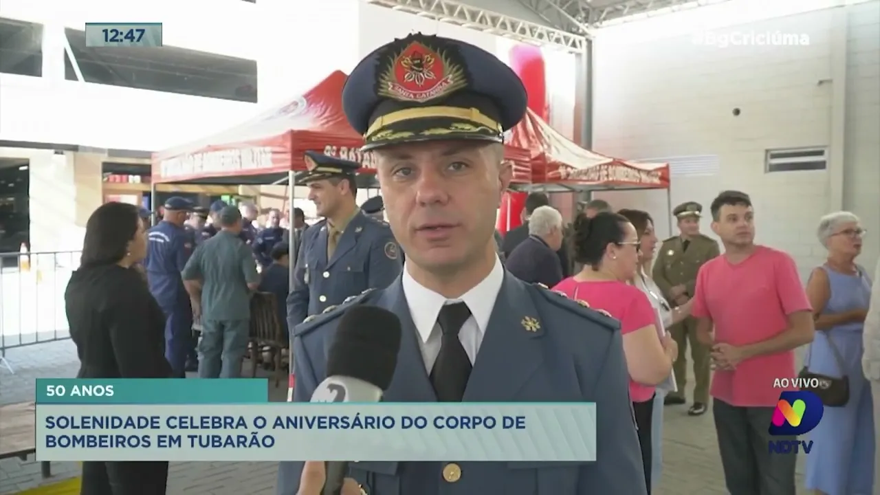 Corpo de Bombeiros de Tubarão celebra 50 anos com solenidade e eventos no fim de semana