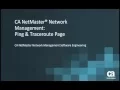 CA NetMaster Network Management Ping Traceroute Page